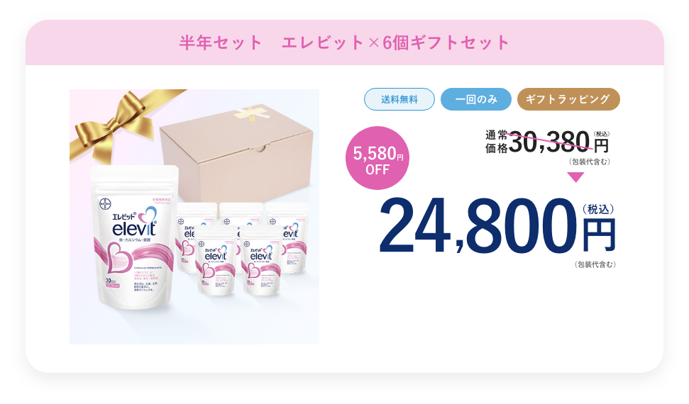 エレビット×6ギフトセット+ラッピング(エレビット6個) 24,800円