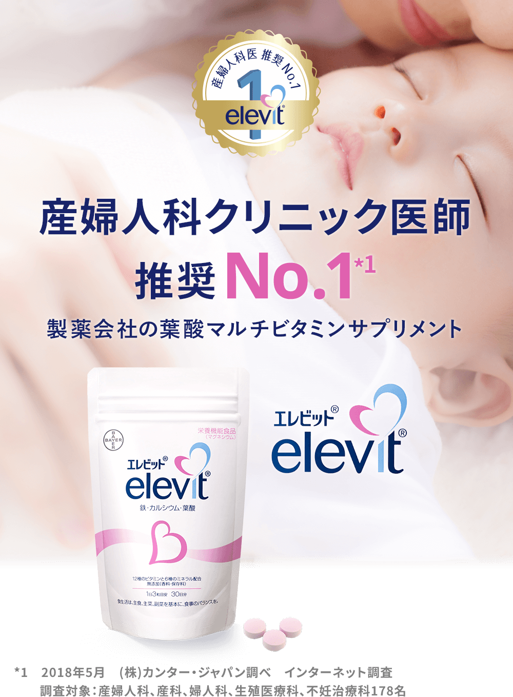 妊婦のためのマルチビタミンサプリ・エレビット