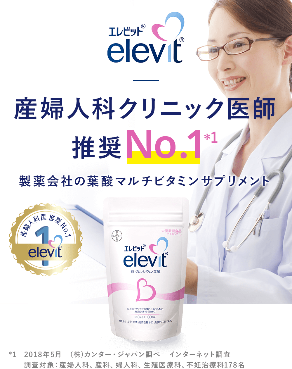 妊婦のためのマルチビタミンサプリ・エレビット